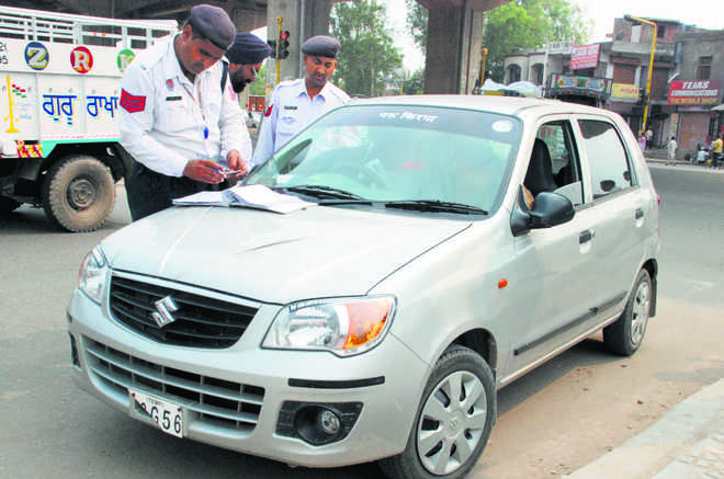 Panchkula cops act tough against traffic violators