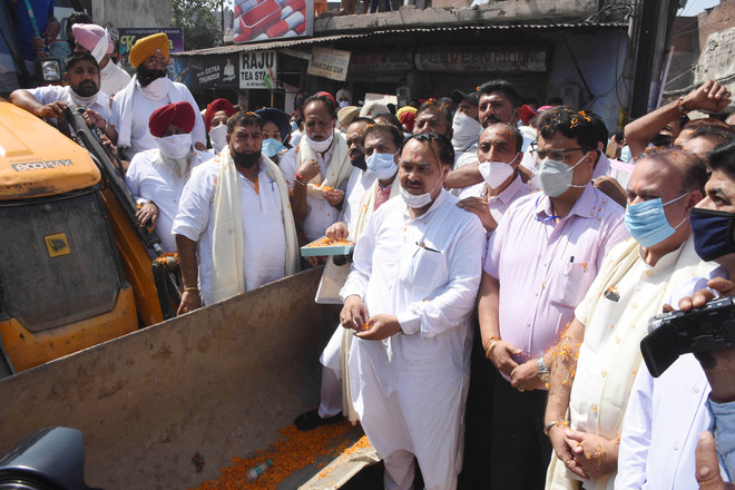 Congress MLA launches nullah project