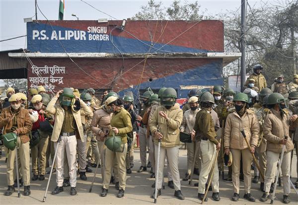 Heavy police deployment at Tikri and Singhu borders