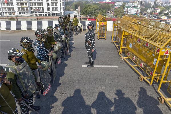 Heavy security cover at Delhi borders