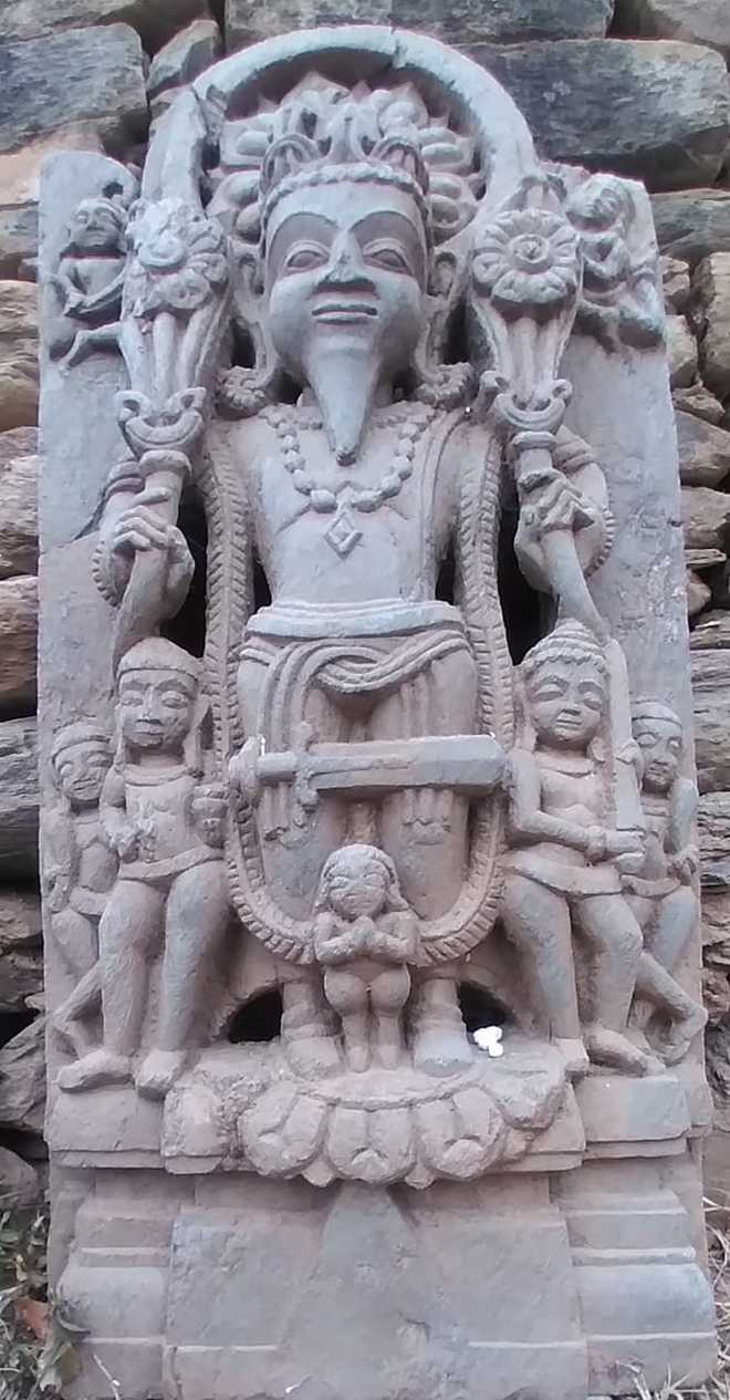 Ancient stone idol found in Mandi