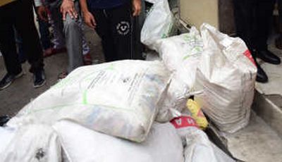 Over 4 quintals of plastic bags seized