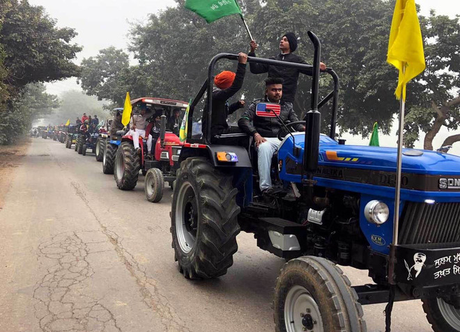 Farmers rehearse for January 26 tractor rally