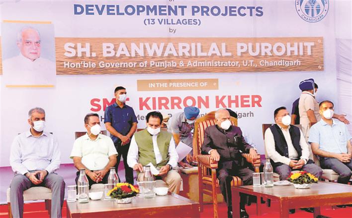 Stone laid for development projects in 13 Chandigarh villages