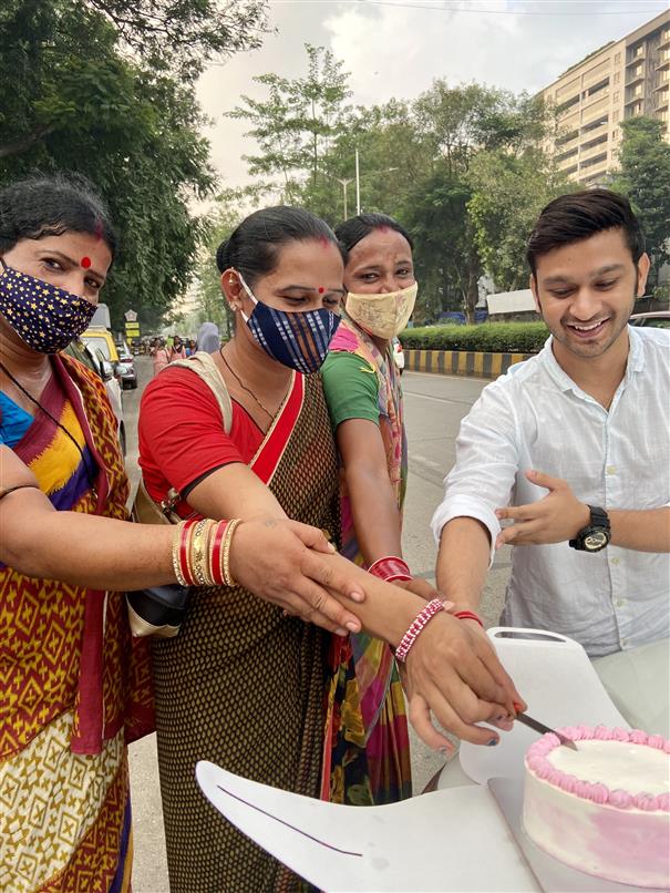 Guneet Sharma celebrates his birthday with the transgender community
