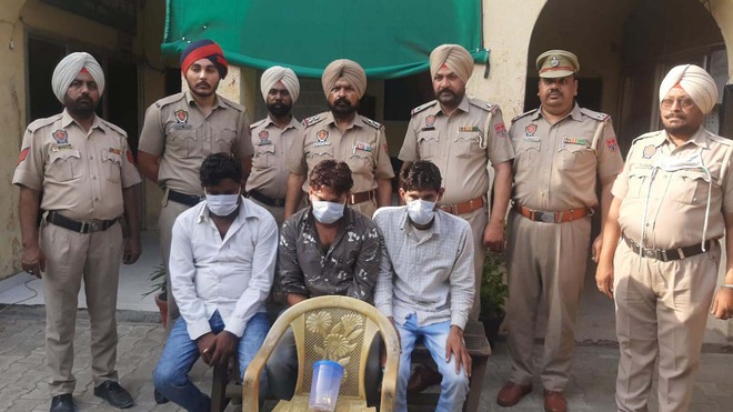 3 held with 128 fake gold coins