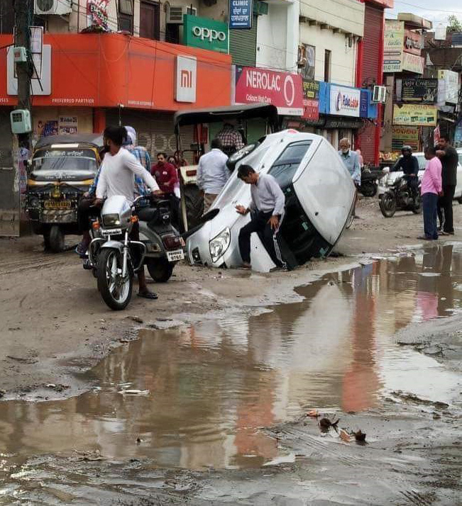Rain leaves many Ludhiana city areas flooded