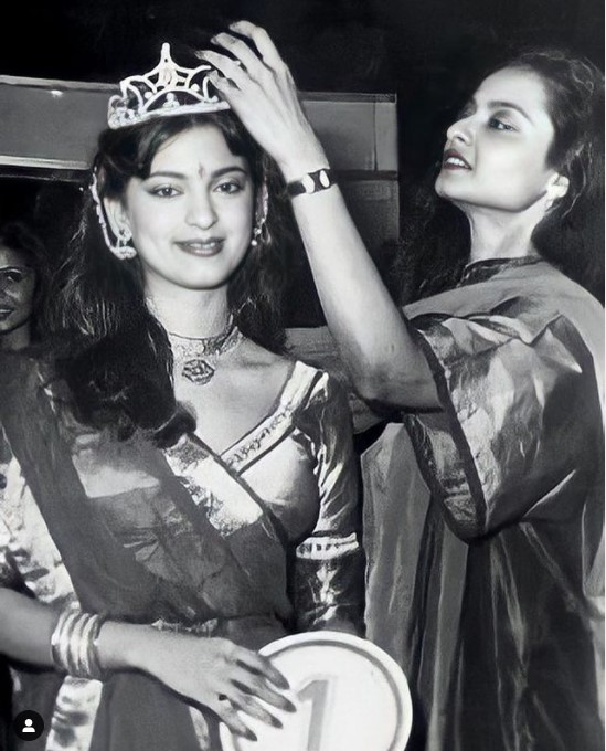 On Juhi Chawla’s birthday, fans dig out a special photo of the actress with Rekha to wish her happy birthday
