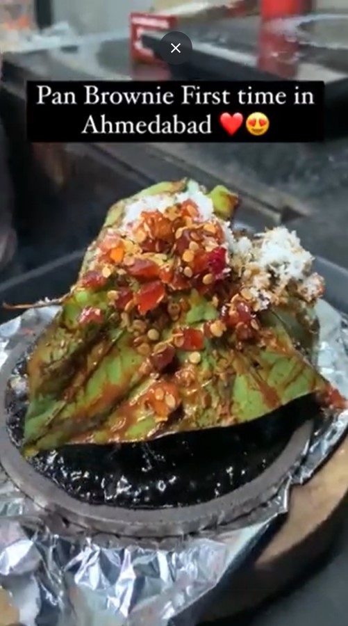 This brownie topped with paan being served at an Ahmedabad eatery is sizzling on the internet for all the wrong reasons