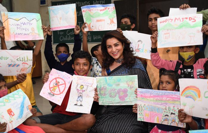 Bollywood actress Tisca Chopra spends Children’s Day with underprivileged kids
