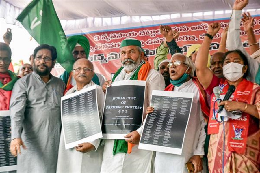 Rakesh Tikait says 'unruly bull from Hyderabad' helps BJP win polls