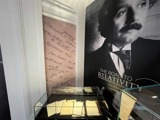Einstein notes with sketches of relativity theory sold in Paris auction for $13 million