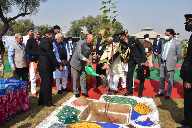 President Ram Nath Kovind visits model Sui village in Bhiwani district