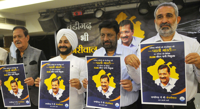 Civic body elections on mind, AAP plays free water card in Chandigarh