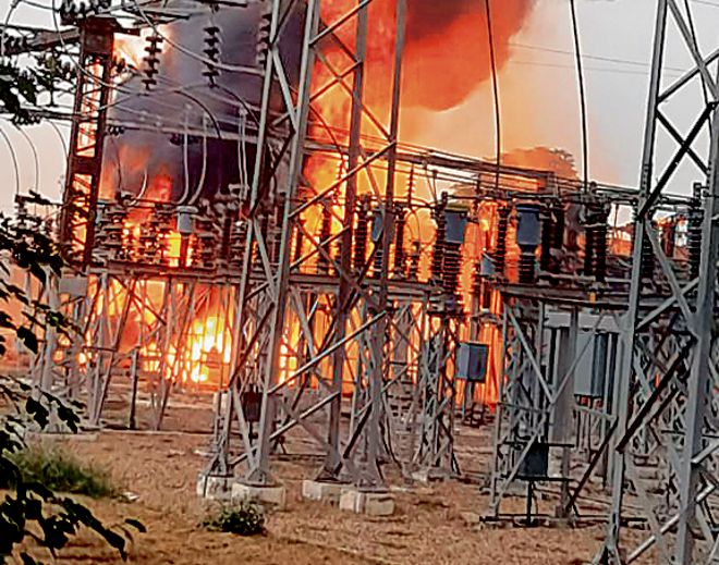 Major fire at Raikot power grid