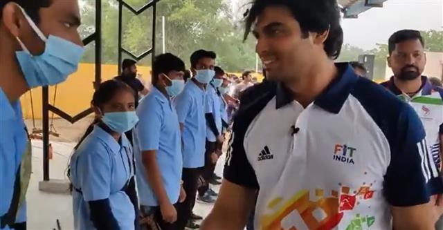 PM tweets videos of Neeraj Chopra at Ahmedabad school; great initiative, he says