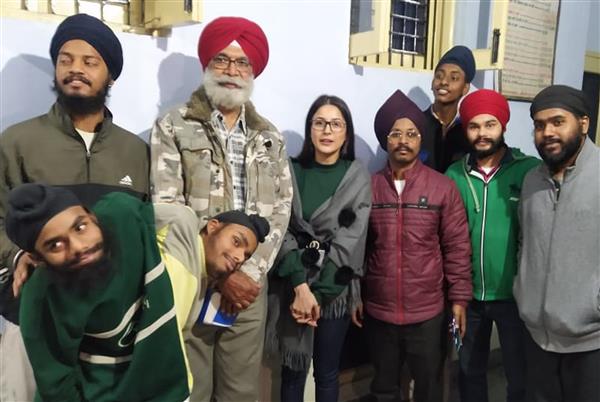 Actor Shehnaaz Gill spends time with inmates at Pingalwara