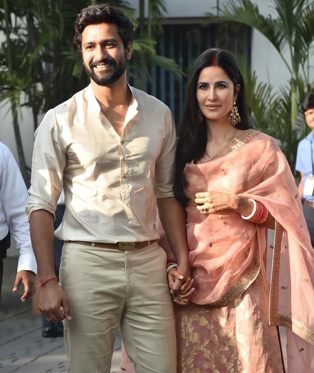 Newlyweds Katrina Kaif and Vicky Kausal return to Mumbai; see photos