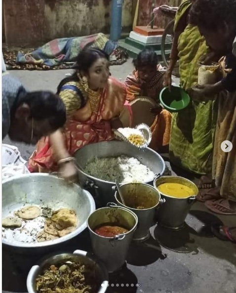 West Bengal woman distributing leftover food from brother's wedding to needy wins hearts