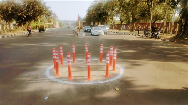 'Traffic circles' come up in Chandigarh
