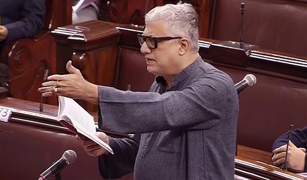 TMC's Derek O'Brien joins dharna by 12 suspended MPs at Parliament complex