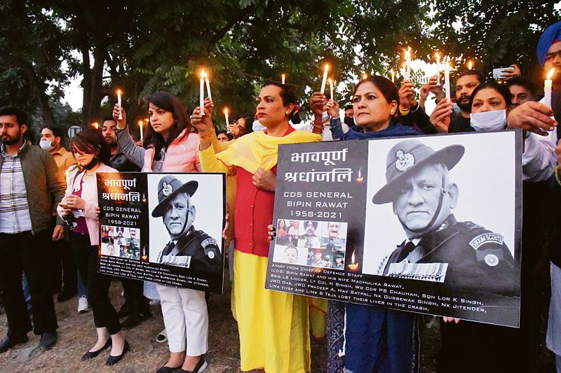 Political parties pay homage to CDS General Bipin Rawat in Chandigarh