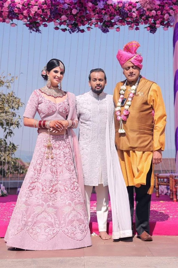 Who's the groom? Shashi Tharoor 'mistaken' as 'dulha' after photo with newlywed couple