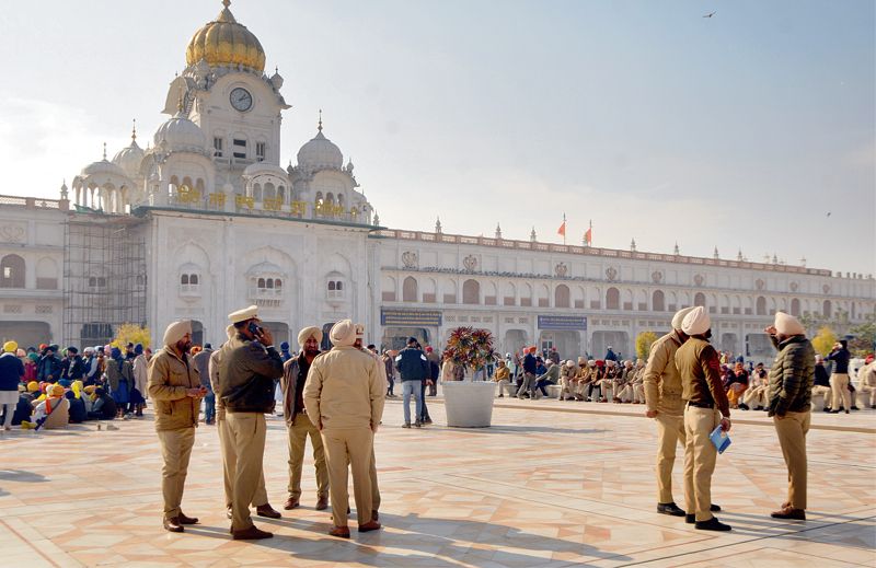 Security up at Golden Temple