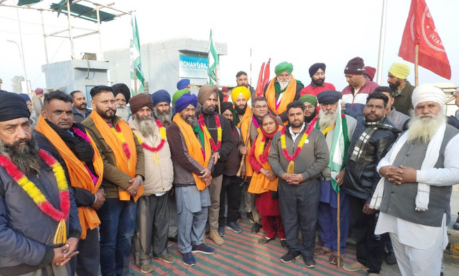 Farmer unions protest against toll tax hike at Sanghowal plaza