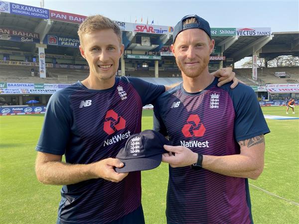 Root receives special cap for his 100th Test from Stokes