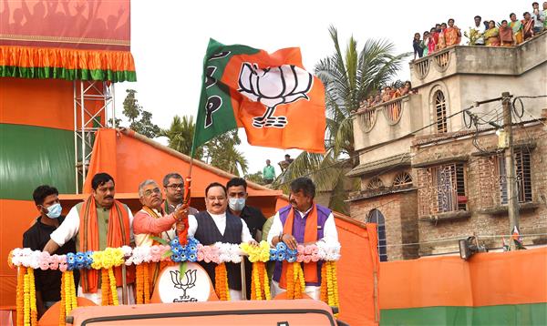 Nadda flags off BJP’s ‘Parivartan Yatra’ in Bengal, says people have decided to end TMC rule