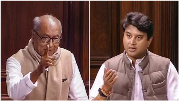 Face-off between BJP, Congress in Rajya Sabha; Scindia, Digvijaya Singh take on each other