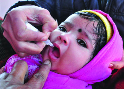Polio drops to be given on Feb 14
