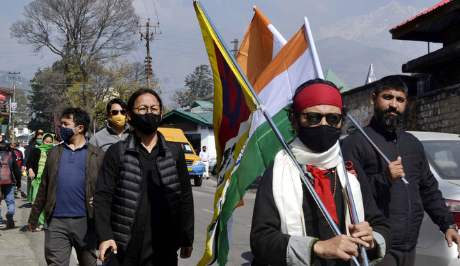 Tibetan starts march, wants change in India’s China policy