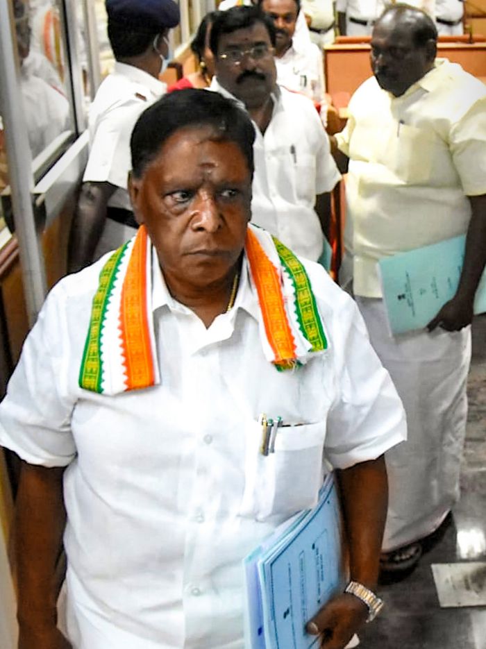 CM quits as Congress government falls in Puducherry
