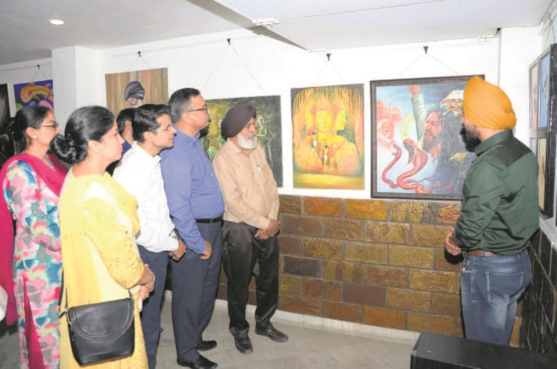 Paintings at art exhibition in Amritsar mesmerise visitors