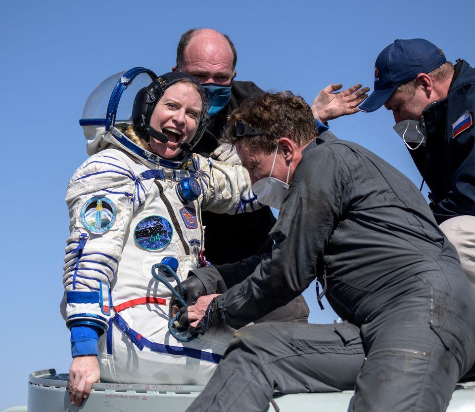 Three astronauts return from International Space Station