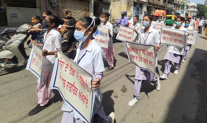 Ludhiana Health Department holds rally on Covid vaccination