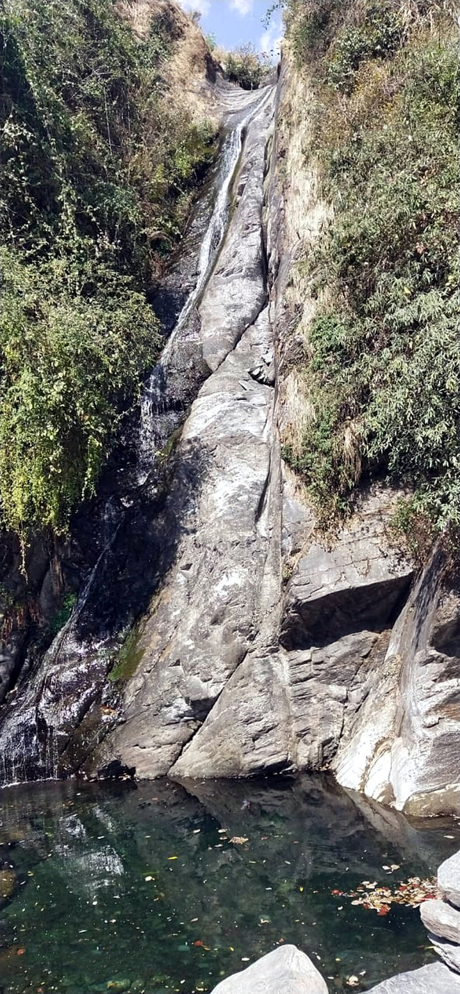 Bhagsunag waterfall in Dharamsala goes dry
