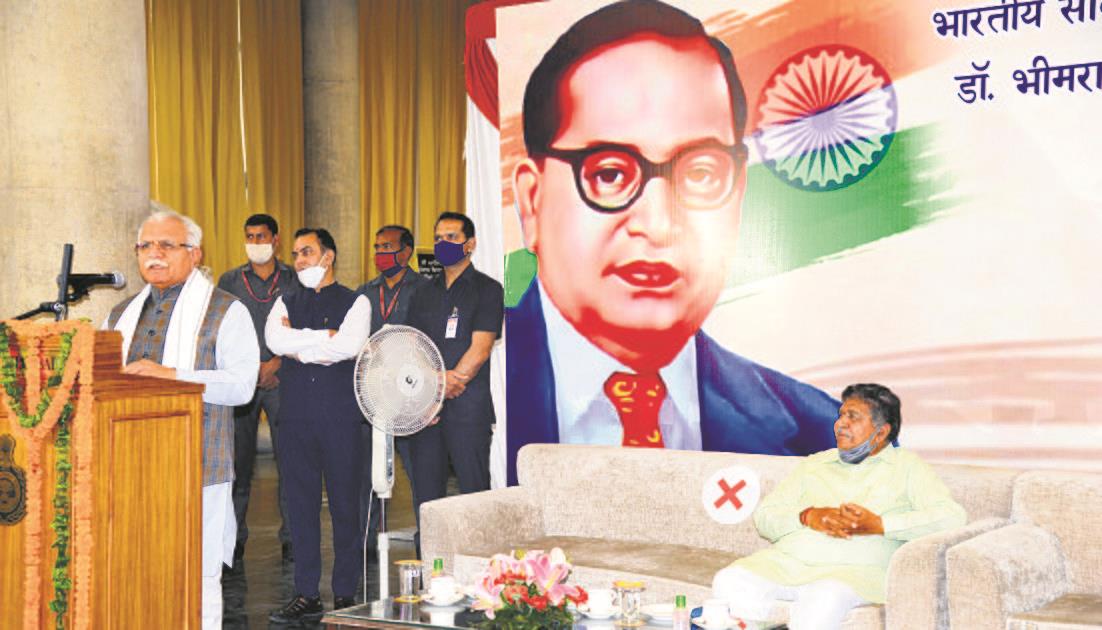 Haryana CM: Revoking Art 370 tribute to Ambedkar