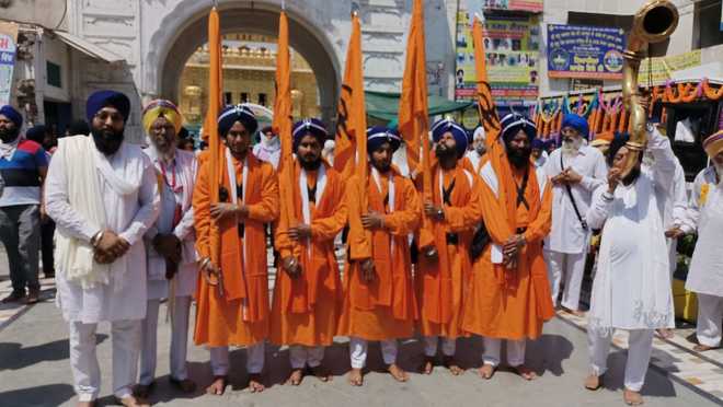 Nagar kirtan in Tarn Taran on ninth Sikh Guru’s birth anniversary
