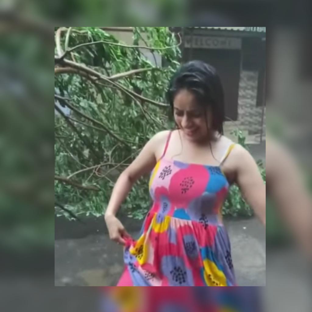 Twitterati attack TV actor Deepika Singh for dancing in rain, posing with uprooted trees amidst cyclone