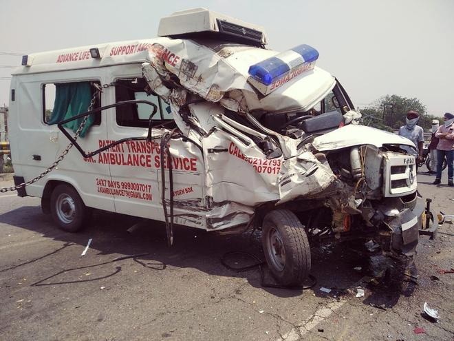 Ambulance driver killed in collision