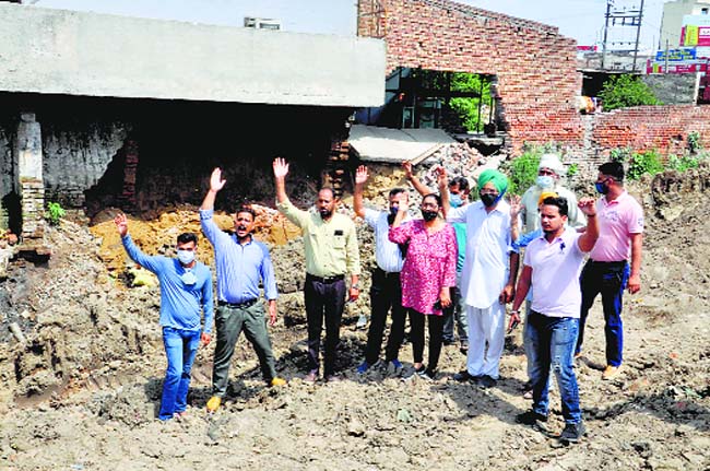House in Patiala's Mohindra Colony damaged during work on drain