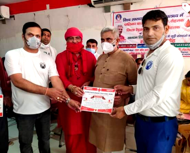 Blood donors felicitated