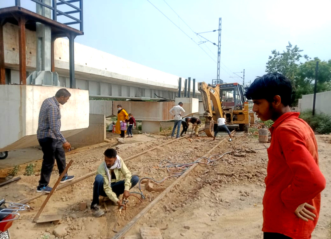 Railways begins removing old track from underpass