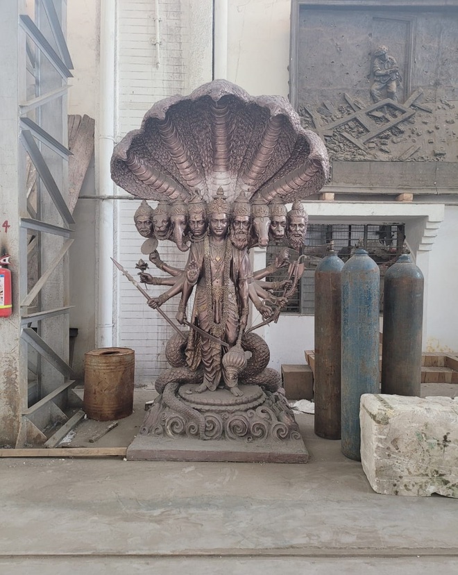 Work to install Lord Krishna’s statue begins
