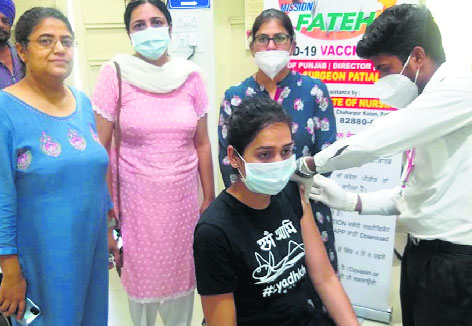 Over 10K jabbed in a day in Patiala