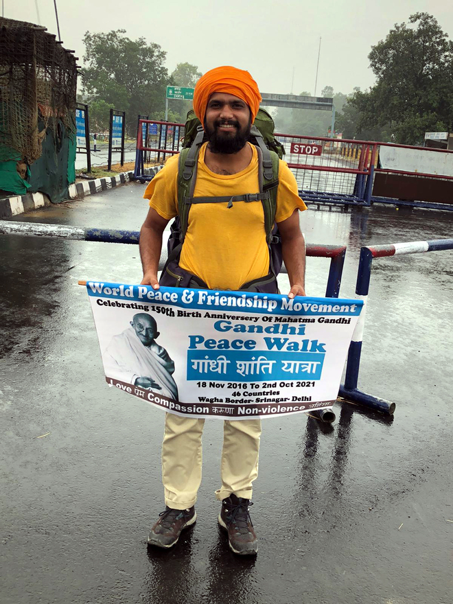 Man on peace walk reaches Dharamsala