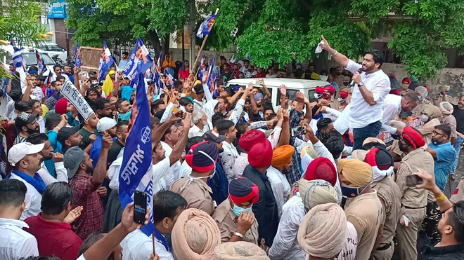 BJP activists protest attack on counterparts in Rajpura
